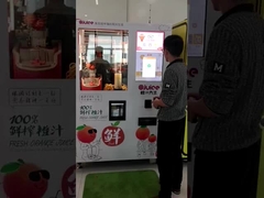 কার্ড রিডার কয়েন ক্যাশ গ্রহণকারী সহ রাস্তার স্ন্যাকস কমলা ফলের রস ভেন্ডিং মেশিন