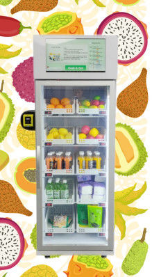 তাজা ফল সবজি খামার পণ্য বিক্রয় মেশিন কুলিং সিস্টেম টাচ স্ক্রিন সহ