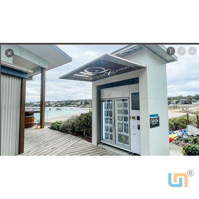 সুবিধাজনক সাদা স্টিকার হিমায়িত মাংস ভেন্ডিং মেশিন R290 রেফ্রিজারেন্ট সহ