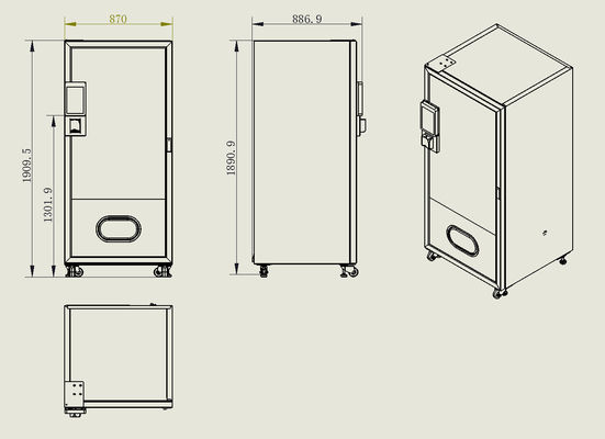 10 ইঞ্চি টাচ স্ক্রিন স্ন্যাক ফুড ভেন্ডিং মেশিন, ডাবল টেম্পারড গ্লাস ডোর সহ
