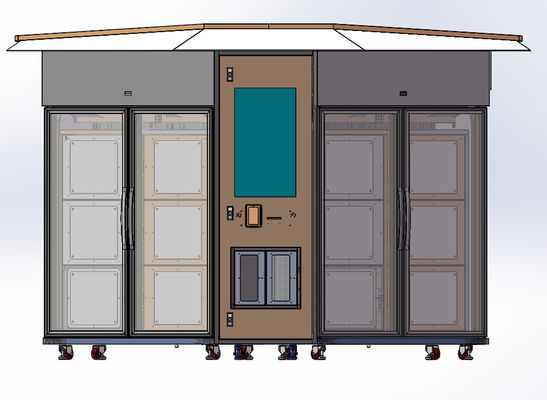 স্পর্শ-স্ক্রিন ৩২ ইঞ্চি এবং কুলিং সিস্টেম ৩-২০ সেলসিয়াস সহ পটের প্ল্যান্টস লকার ভেন্ডিং মেশিন