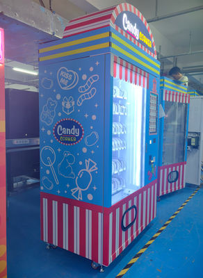 বিমানবন্দর এবং রেলওয়ে স্টেশনগুলির জন্য বয়স যাচাইকরণ সিস্টেম স্ন্যাক ফুড ভেন্ডিং মেশিন W1260mm*D830mm*H1940mm