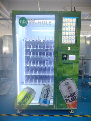 ডাবল গ্লাস-ফ্রন্ট স্ন্যাক ফুড ভেন্ডিং মেশিন 21.5 ইঞ্চি টাচ স্ক্রিন এবং 6 তলা * 10 স্লট ক্ষমতা সহ