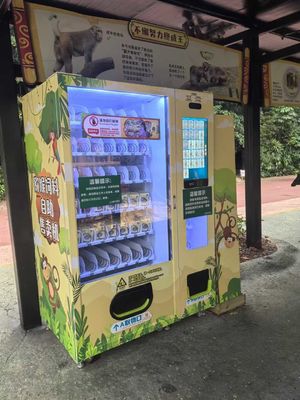 উচ্চ ক্ষমতা এবং নির্ভরযোগ্য রিফিলগুলির জন্য সুবিধাজনক মেটাল ফ্রেম পশু খাদ্য ভেন্ডিং মেশিন