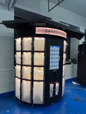 কাস্টমাইজযোগ্য স্বয়ংক্রিয় ফুল খুচরা বিক্রয় সিস্টেম কাস্টমাইজযোগ্য লকার আকার আবহাওয়া প্রতিরোধী নকশা