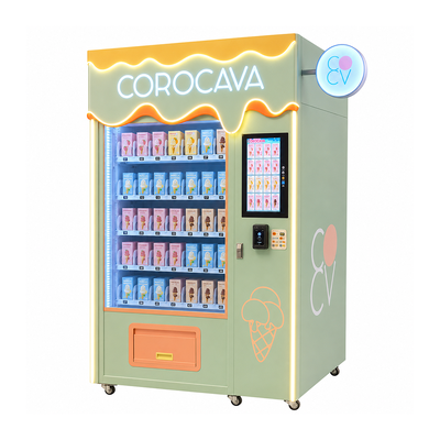 হিমায়িত পণ্য বিক্রয়ের জন্য মাইনাস 18 থেকে মাইনাস 20 ডিগ্রি ফ্রিজিং এবং টাচস্ক্রিন ইন্টারফেস সহ বাণিজ্যিক হিমায়িত খাদ্য ভেন্ডিং মেশিন